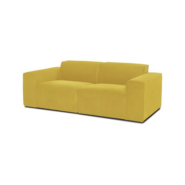 Geltona aksominė sofa Scandic Sting-image-2