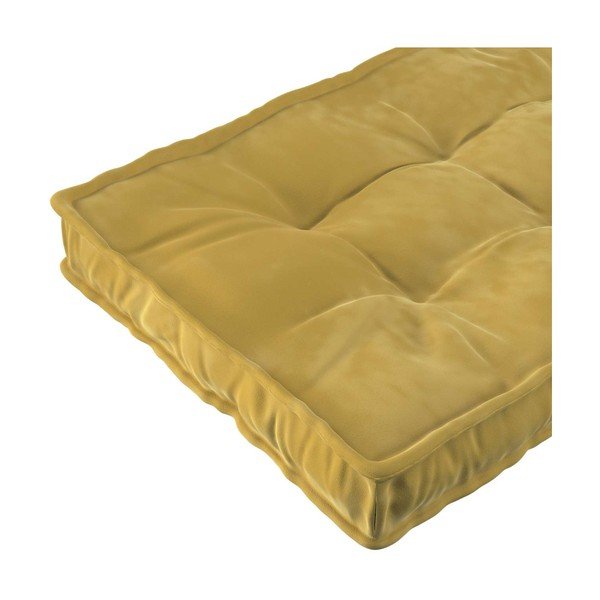 Alyvuogių žalios spalvos vaikiškas čiužinys 60x120 cm Posh Velvet - Yellow Tipi-image-1