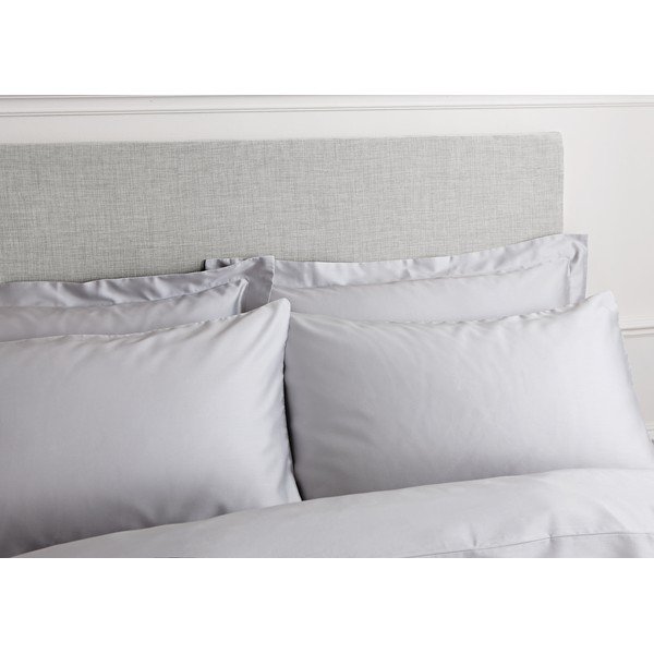 Pilka medvilnės satino paklodė Bianca Classic, 135 x 200 cm-image-2