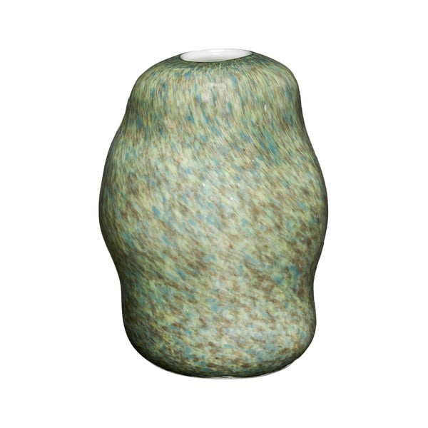 Iš stiklo  rankų darbo vaza žalios spalvos (aukštis 29 cm) Miro – Hübsch