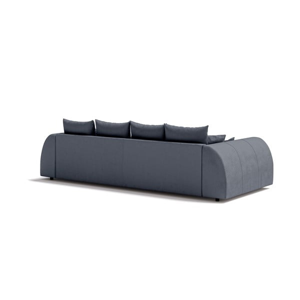 Tamsiai pilkos spalvos iš kordinio velveto sofa 310 cm Vanessa – Ropez-image-2