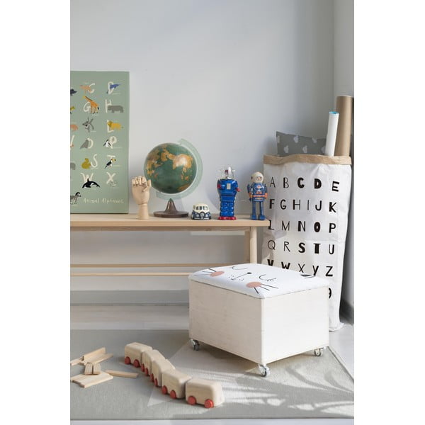 Pufas-daiktadėžė su ratukais Little Nice Things Cat-image-1