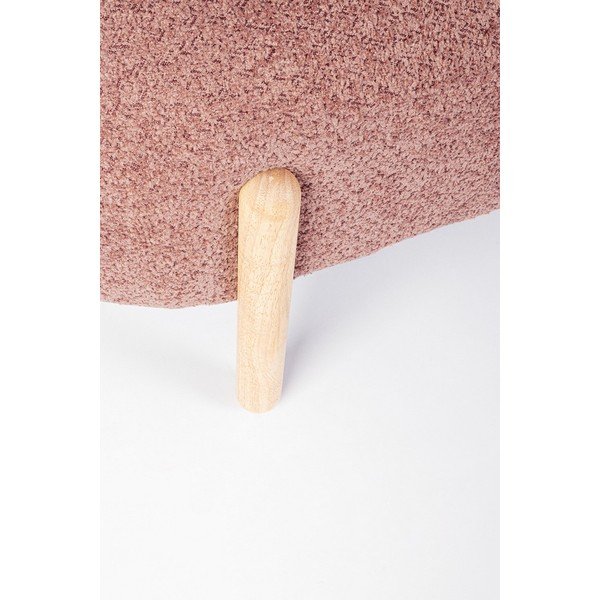 Terakotos spalvos paminkštinto audinio suolas iš boucle Dayla – Bizzotto-image-1