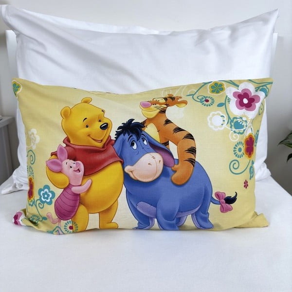 Iš medvilnės vaikiška patalynė vaikiškai lovai 100x135 cm Winnie-the-Pooh – Jerry Fabrics-image-3