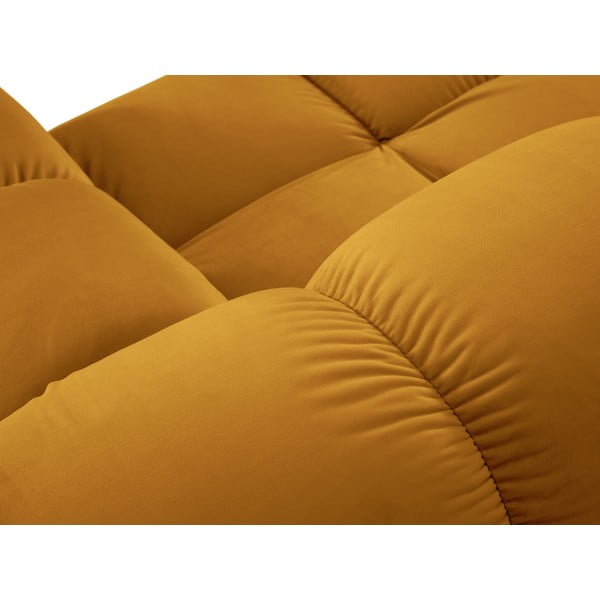 Sofa geltonos spalvos iš velveto 282 cm Bellis – Micadoni Home-image-1
