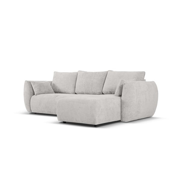 Kampinė sofa šviesiai pilkos spalvos (su dešiniuoju kampu) Matera – Cosmopolitan Design-image-3