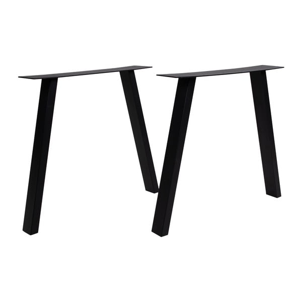 "House Nordic Nimes" valgomojo stalo "Nimes" juodos plieninės kojos, 71 cm ilgio