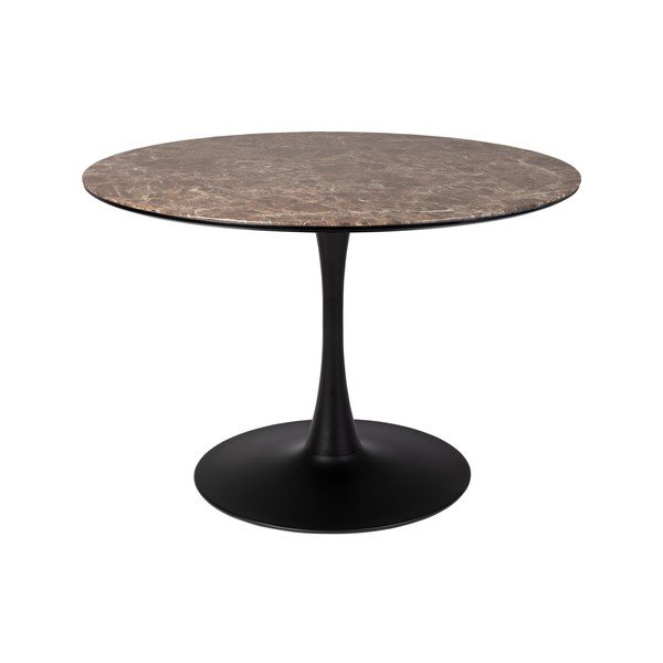 Apvalios formos valgomojo stalas su marmuro dekoro stalviršiu ø 110 cm Maru – White Label