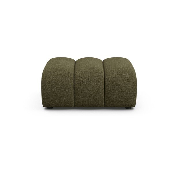 Žalios spalvos taburetė iš šenilinio audinio Lupine – Micadoni -image-1