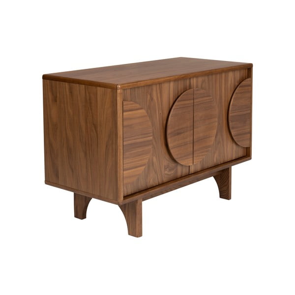 Žema šoninė spintelė rudos spalvos iš riešutmedžio 82x58 cm Groove – Zuiver-image-2