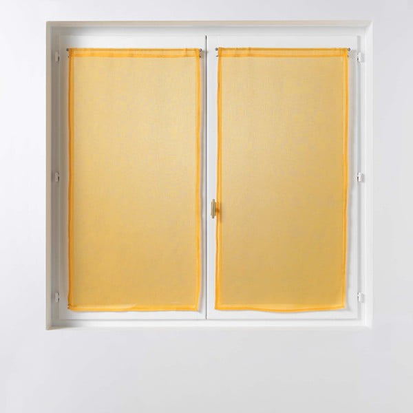 Permatomos užuolaidos geltonos spalvos 2 vnt. 60x120 cm Sandra – douceur d'intérieur