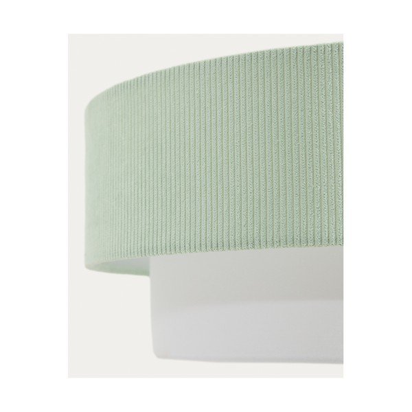 Baltos spalvos/turkio spalvos vaikiškas pakabinamas šviestuvas su tekstiliniu gaubtu Bianella – Kave Home-image-3