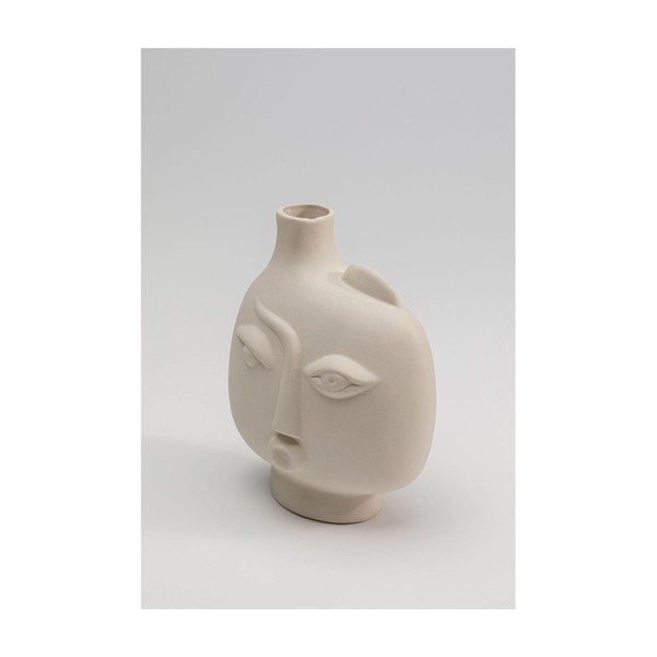 Dažyta rankomis vaza smėlio spalvos iš keramikos Spherical Face – Kare Design-image-1