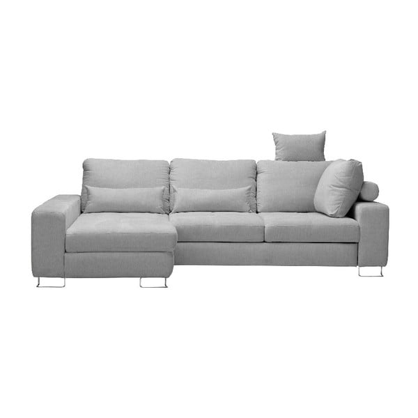 Šviesiai pilka "Windsor & Co Sofas Alpha" kampinė sofa-lova, kairysis kampas