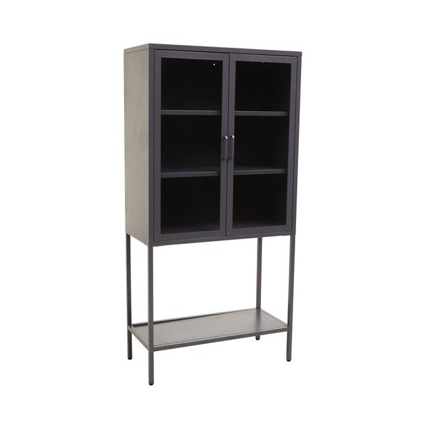 Pilkos spalvos iš plieno vitrina 75x150x35 cm Acier – Premier Housewares
