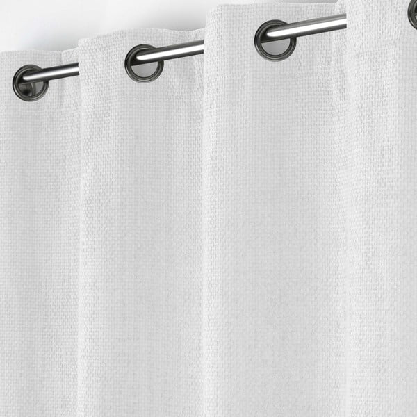 Baltos spalvos iš šenilino užuolaida 140x260 cm Leo – douceur d'intérieur-image-2