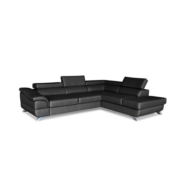 Tamsiai pilka kampinė sofa-lova "Windsor & Co. Sofos "Omnikron", dešinysis kampas-image-1