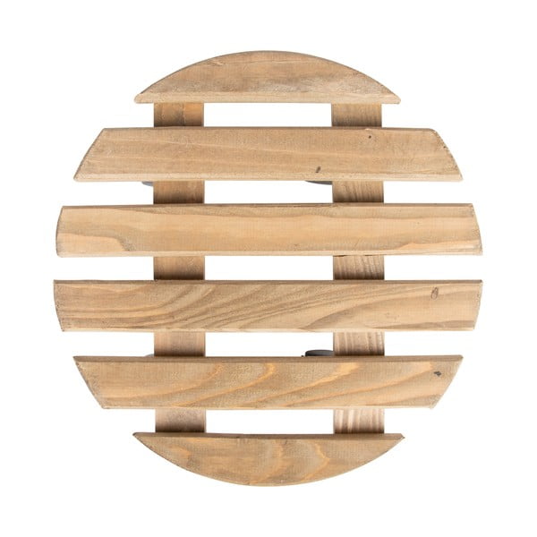 Iš medžio mobilus stovas gėlių vazonui ø 29 cm (aukštis 8 cm) Indoor & Outdoor – Esschert Design-image-3