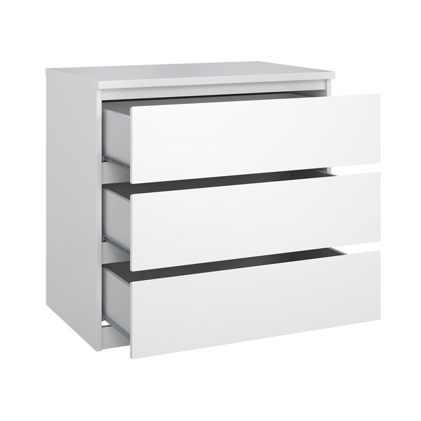 Baltos spalvos šoninė spintelė 77x76x50 cm Naia – Tvilum-image-3