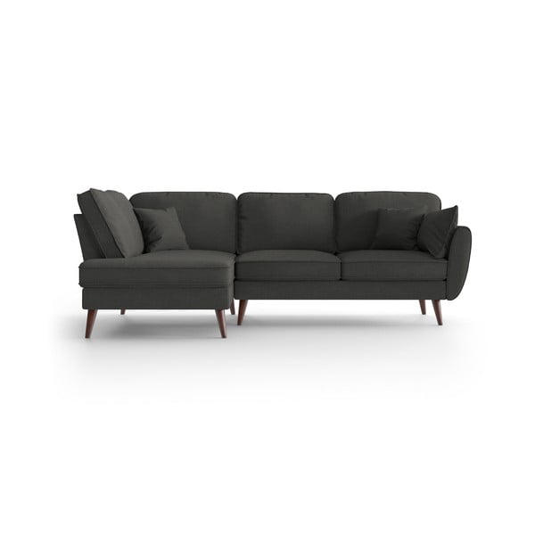 Pilkos spalvos kampinė sofa My Pop Design Auteuil, kairysis kampas