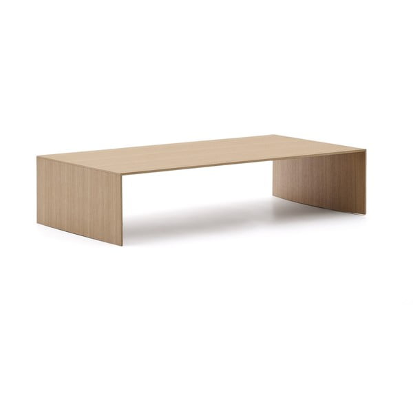 Šviesios natūralios spalvos kavos staliukas iš ąžuolo 70x140 cm Litto – Kave Home