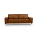 Iš dirbtinės odos sofa konjako rudos spalvos 224 cm Copenhagen – Scandic