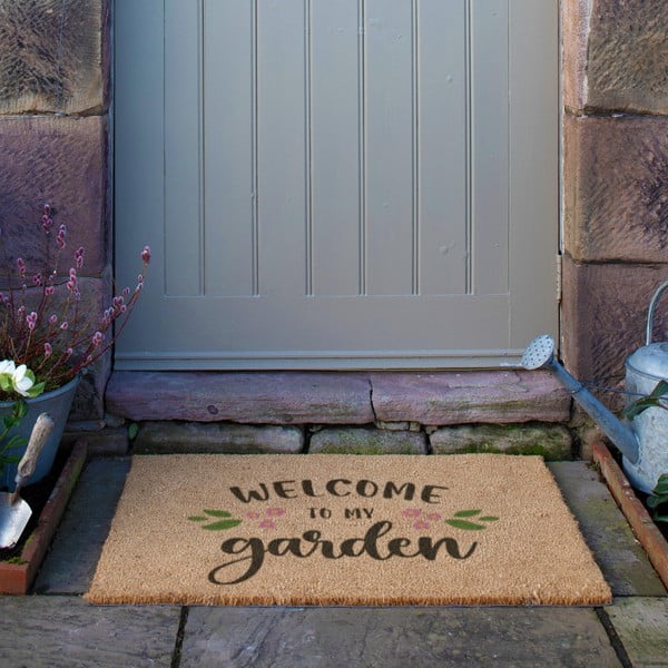 Iš kokoso pluošto grindų kilimėlis 60x90 cm Welcome to My Garden – Artsy Doormats-image-3
