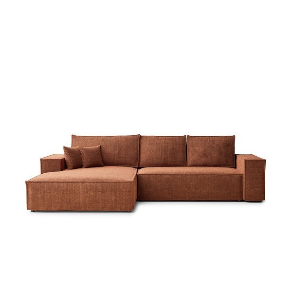 Vario spalvos sulankstoma/su sandėliavimo vieta kampinė sofa iš šenilinio audinio (su kairiuoju kampu/su gultu) Maze – Maison de Rêve