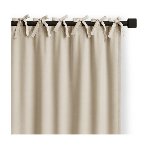 Kreminės spalvos pritemdymas (dalinis užtemimas) užuolaida 140x250 cm Carli Tie – Restilo