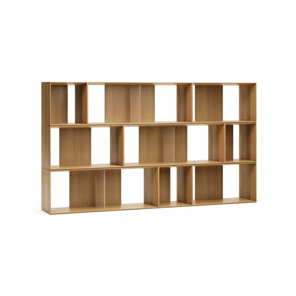 Modulinės lentynos natūralios spalvos iš ąžuolo 9 vnt. 202x114 cm Litto – Kave Home-image-2