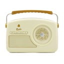 Kreminės ir baltos spalvos magnetofonas GPO Rydell Nostalgic Dab Radio Cream
