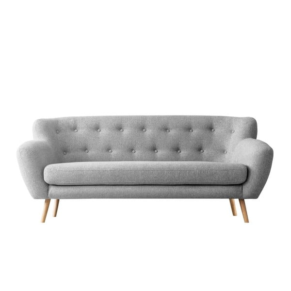 Šviesiai pilka trijų vietų sofa "Kooko Home Pop