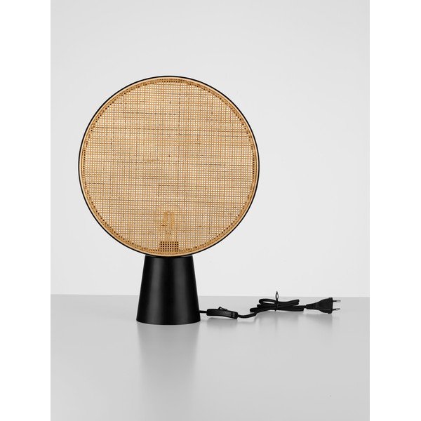 Matinės juodos spalvos/natūralios spalvos iš metalo stalinis šviestuvas (aukštis 48,5 cm) Tierra – Nova Luce-image-3