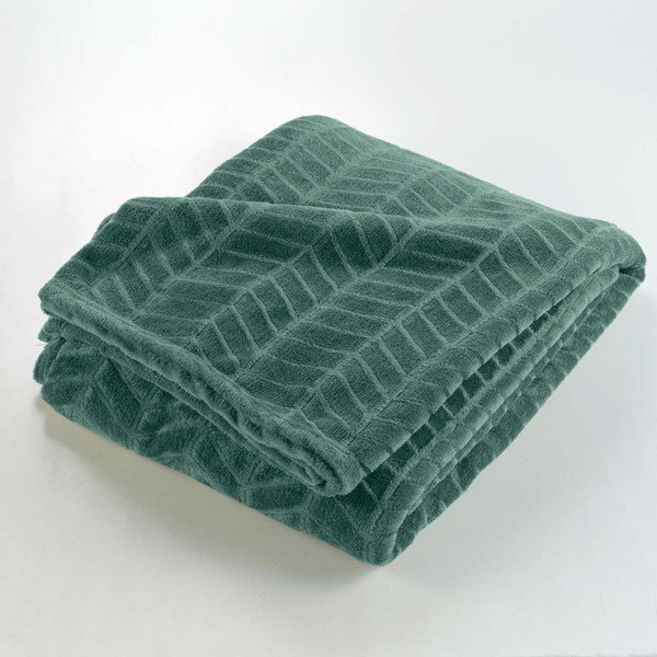 Žalios spalvos iš mikroflanelės lovatiesė 180x220 cm Arya – douceur d'intérieur-image-2