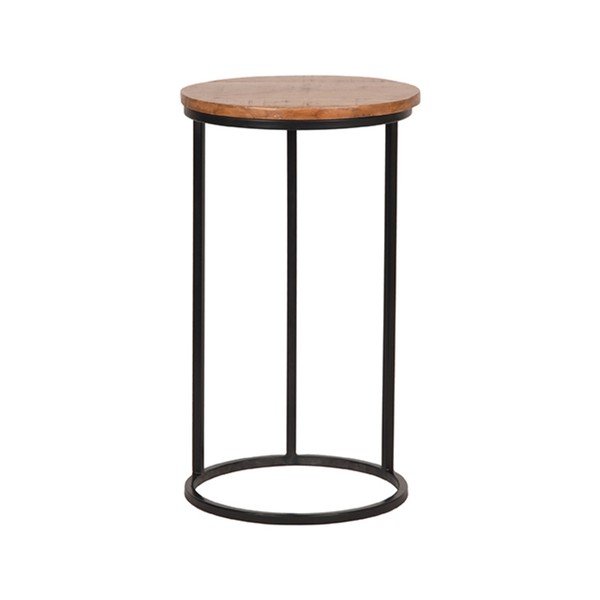 Apvalios formos šoninis stalas iš mango masyvo ø 35 cm Motion – LABEL51-image-1