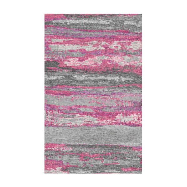 Senovinis pilkas ir rožinis kilimas, 110 x 160 cm