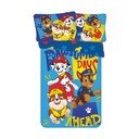 Mėlynos spalvos iš medvilnės vaikiška patalynė vaikiškai lovai 100x135 cm Paw Patrol "Pawsome days ahead" – Jerry Fabrics