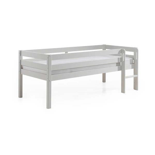 Balta paaukštinta vaikiška lova Vipack Pino, 90 x 200 cm