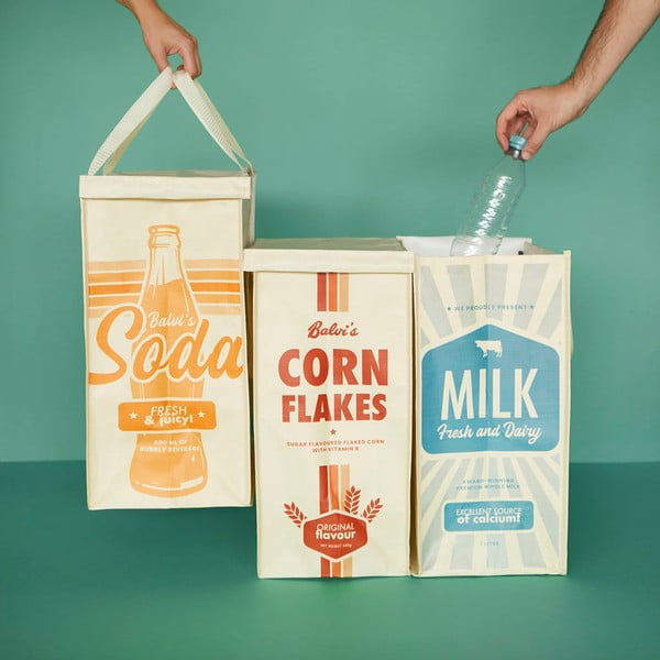 Iš plastiko šiukšliadėžės 3 vnt. rūšiavimui 28 l Retro – Balvi-image-1