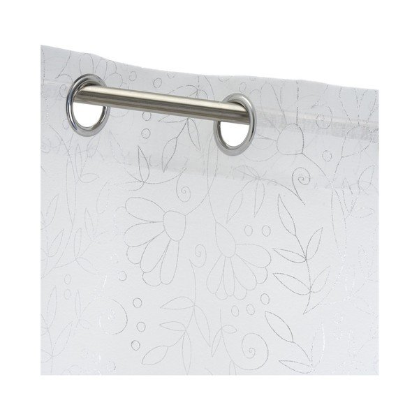 Baltos spalvos/sidabrinės spalvos permatoma užuolaida 140x260 cm Pucka – Casa Selección-image-4