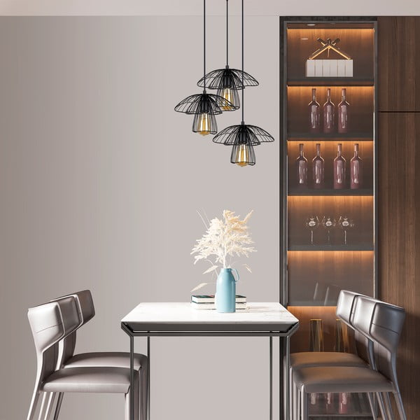 Juodas pakabinamas šviestuvas Squid Lighting Root, aukštis 117 cm-image-2