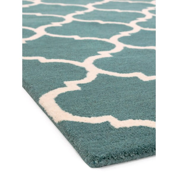 Rankų darbo iš vilnos kilimas mėlynos spalvos 120x170 cm Albany – Asiatic Carpets-image-2
