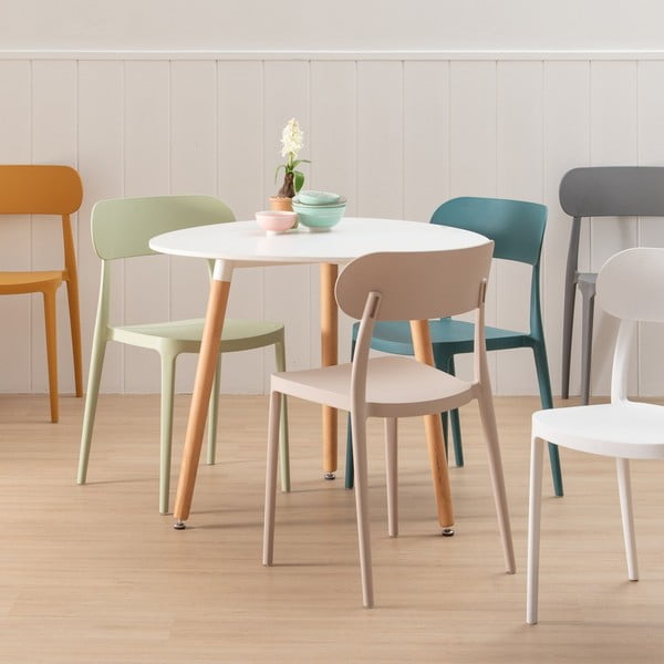 Iš plastiko valgomojo kėdės pilkos spalvos 2 vnt. – Ixia-image-2