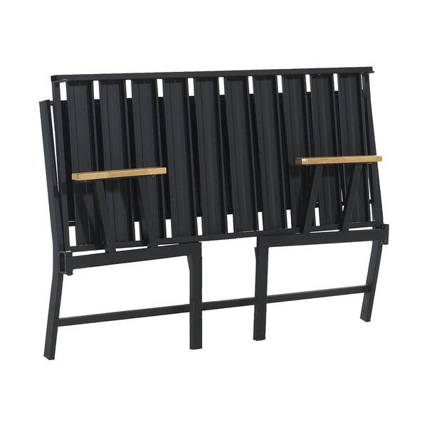 Iš metalo sodo sofa mėlynos spalvos Lotus – Floriane Garden-image-3