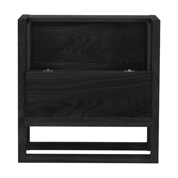 Juodos spalvos vyno spintelė pagaminta iš ąžuolo 59x60 cm NewEst - Woodman