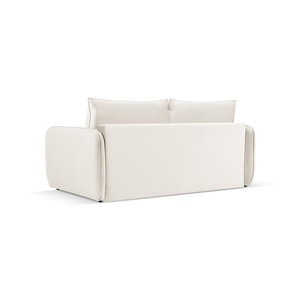 Sulankstoma sofa kreminės spalvos iš velveto 194 cm Vienna – Cosmopolitan Design-image-1