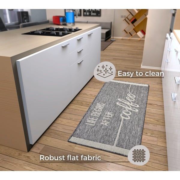 Kilimas pilkos spalvos 62x150 cm Cucina – Hanse Home-image-4