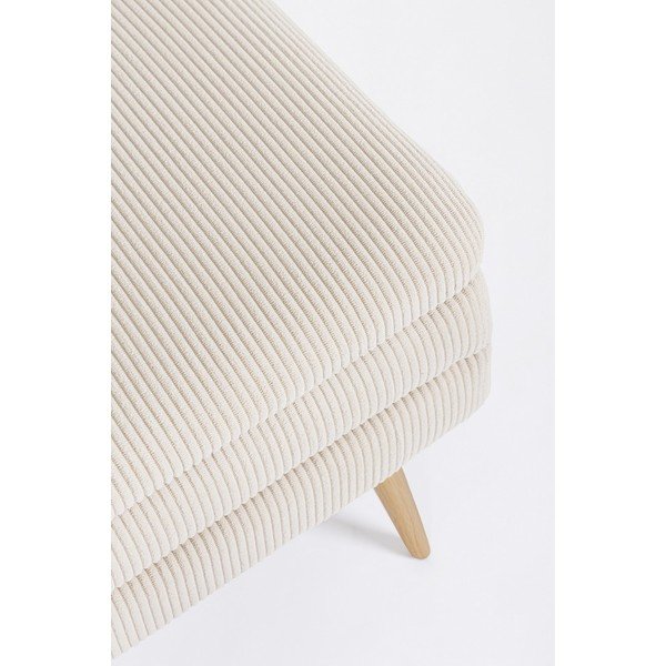 Baltos spalvos paminkštinto audinio suolas Olga – Bizzotto-image-4