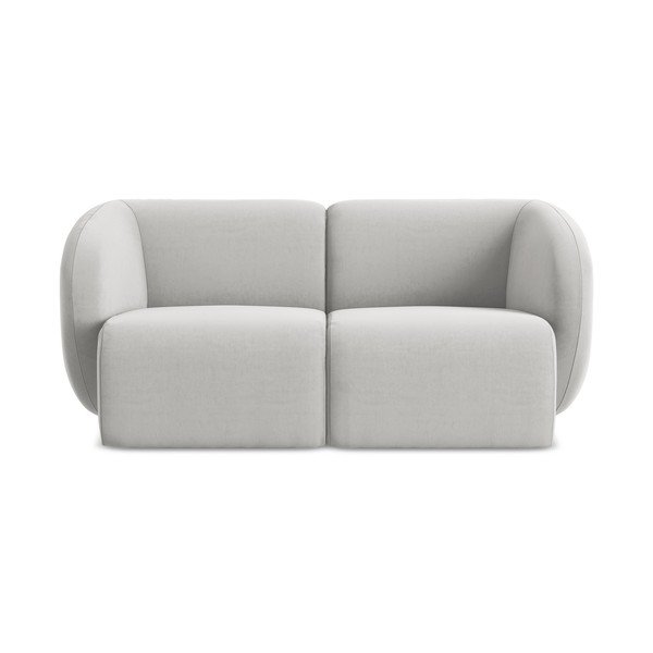 Šviesiai pilkos spalvos sofa iš velveto 174 cm Lani – Makamii