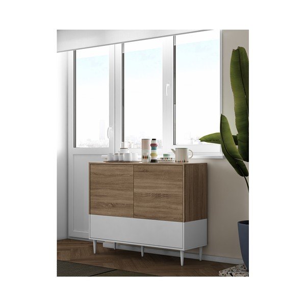 Žema ąžuolinė komoda su durelėmis TemaHome Horizon-image-3